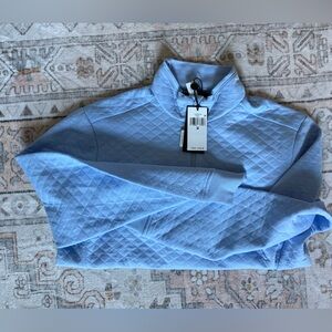 RLX Ralph Lauren Light Blue Quilted Sweatshirt NWT MEDIUM